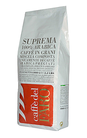 Caffe del Faro Suprema 100% Arabica zrnková káva 1kg